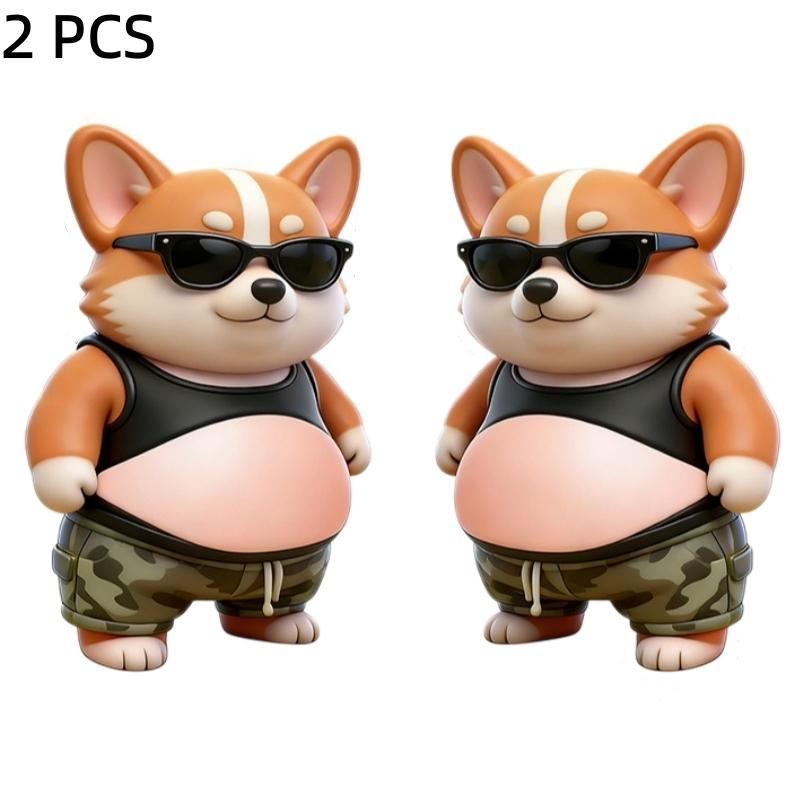 Cute Puppy 3D Belly Puffy Stickers DIY Soft Belly Squeezable Kitty Stickers Phone Case Decoration Children's Toy Birthday Gift