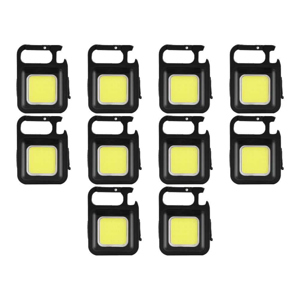 Pocket Working Light Rechargeable 500LM COB LED Pocket Flashlight Portable Mini Keychain Light Lantern Outdoor Hiking Fishing