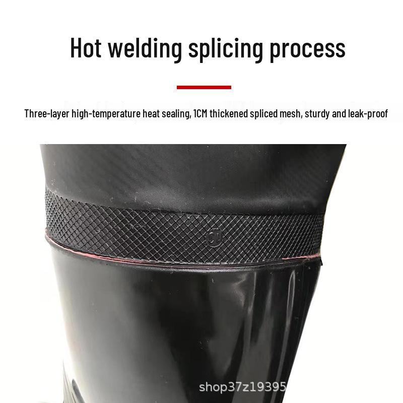 Waterproof Wading Pants with Boots and Leather Chaps for Fishing