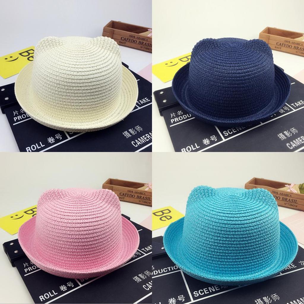 Childrens Cartoon Straw Hat With Sunshade For Summer Outings And Playtime
