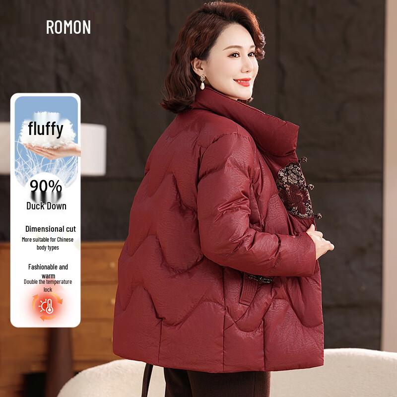 

Luomeng Women s Chinese Style 90% Duck Down Winter Jacket 2XL
