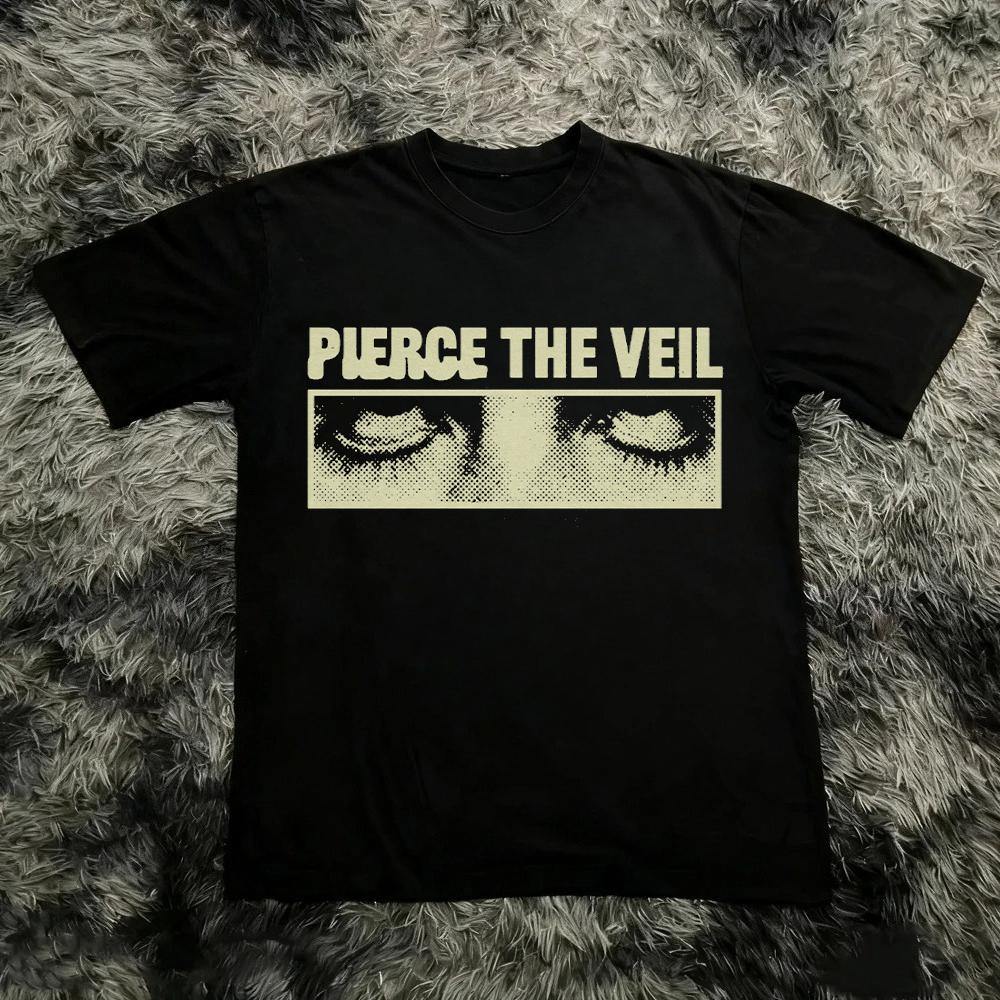 Maglietta Vintage Pierce The Veil Merchandising Concerto Rock Maglietta Grafica Vintage Abbigliamento Musica Metal Alternativa Maglietta Unisex Regalo per Fan Magliette