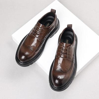Chaussures Homme en Cuir Véritable de Vachette Brogues - Sculptées, Polyvalentes pour le Quotidien, les Affaires et les Mariages