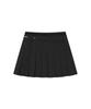 Miseki Seoul Ribbed Layered Pleats Skirt Black