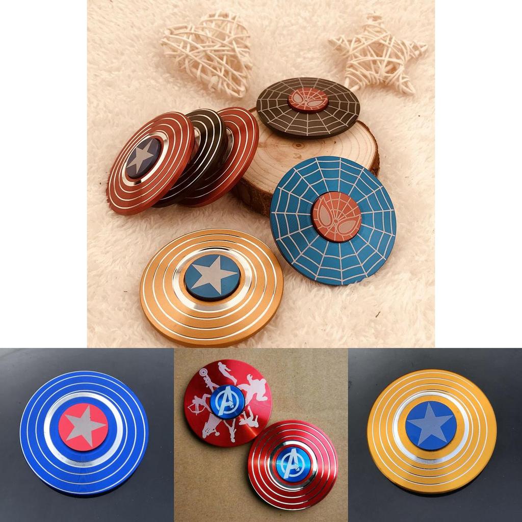 Fidget spinner Captain America aux couleurs vives avec rotation à grande vitesse pour soulager le stress
