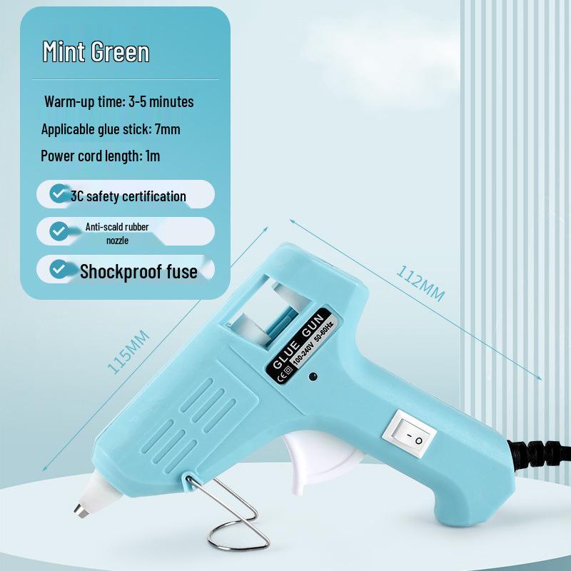 High Viscosity Hot Melt Glue Gun with 7-11mm Sticks for Kids' Crafts and Household Use