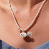 Collana Ciondolo Pesce Carino Serie Oceano Retrò Placcata Oro 18K