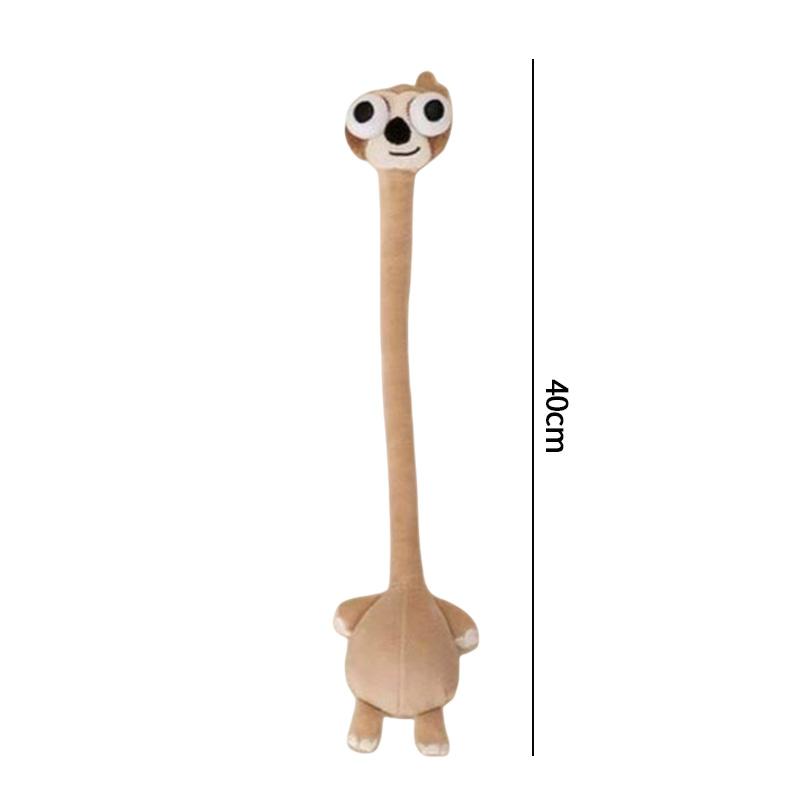 Lange Hals Kwaadaardige Teckel Sleutelhanger Kawaii Chihuahua Giraf Speelgoed Rugzak Hanger Sleutelhanger Hangend Bedeltje Pop Pluche Pop Cadeau beige