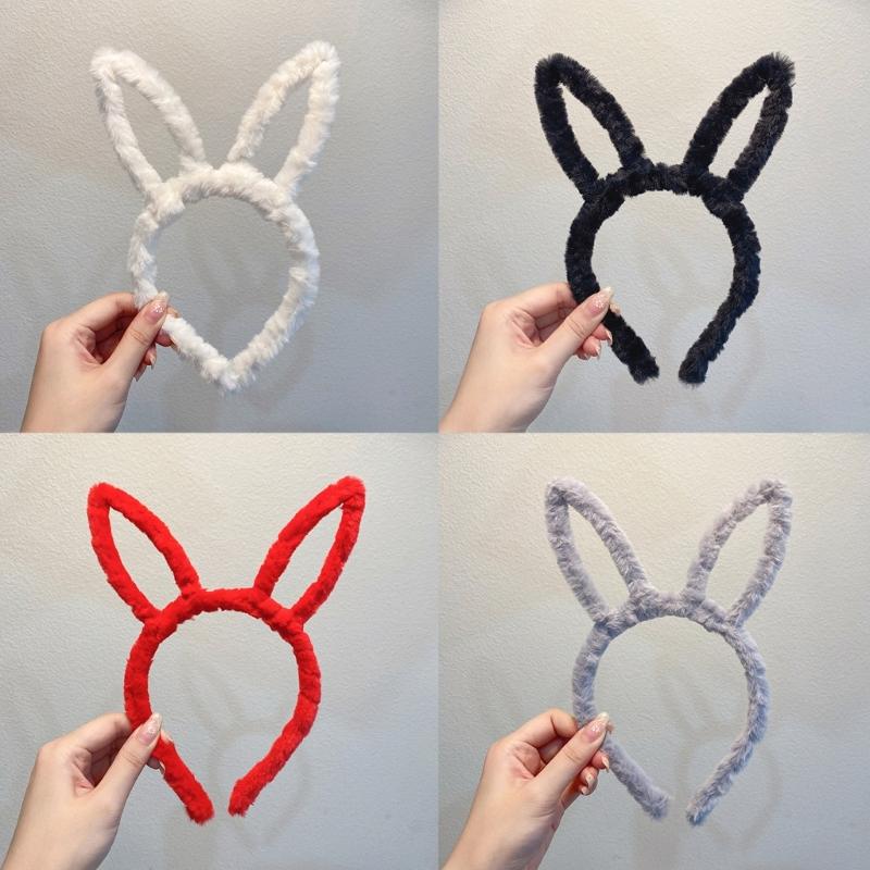 Diadema de Orejas de Conejo Peluche Orejas de Conejo de Pascua Linda Accesorios de Disfraz Cosplay para Niños y Adultos Talla Única 8 Colores