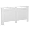 Cubierta de Radiador de Madera MDF, Cubierta de Radiador Moderna con Estante Superior y Antivuelco para Hogar y Oficina, 151.5x82x19 cm, Blanco