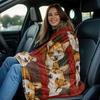 Corgi dog sleeping pattern fleece blanket soft warm pet lover gift home decor animal print blanket cozy winter blanket