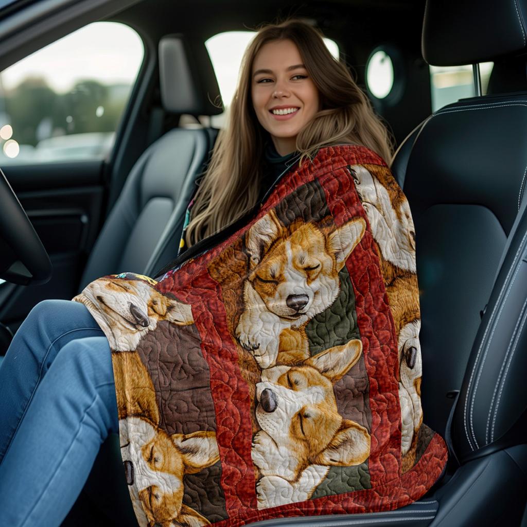 Corgi dog sleeping pattern fleece blanket soft warm pet lover gift home decor animal print blanket cozy winter blanket