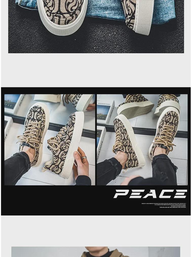 Pánské trendy jarní prodyšné plátěné tenisky