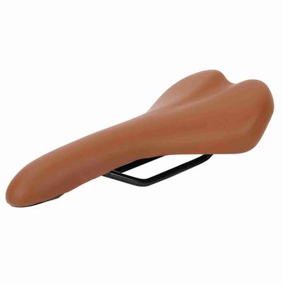 Selle de vélo de route et de montagne confortable et résistante aux chocs, coussin de vélo(marron)