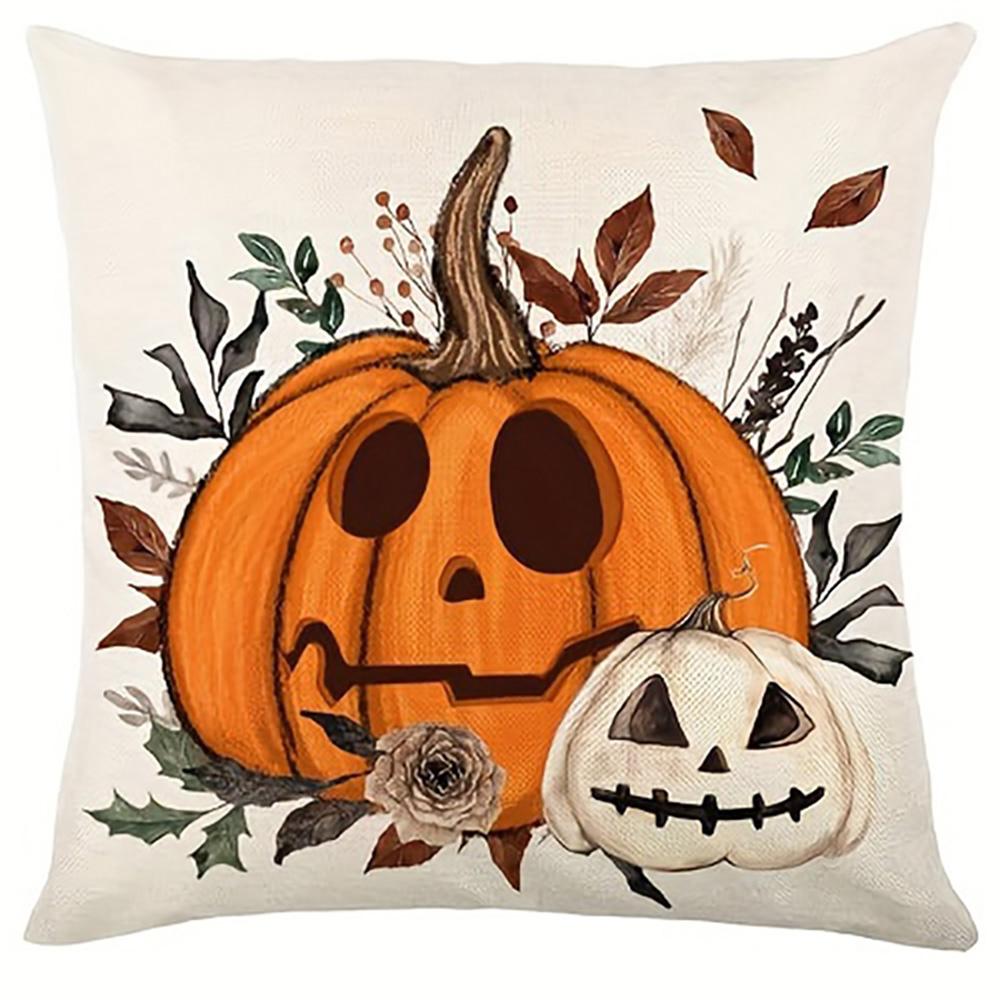 Black Cat With Pumpkin Pillow Coversuitable For Sofa Car Bedroom Decorative Cushion Cover Pillow Cover