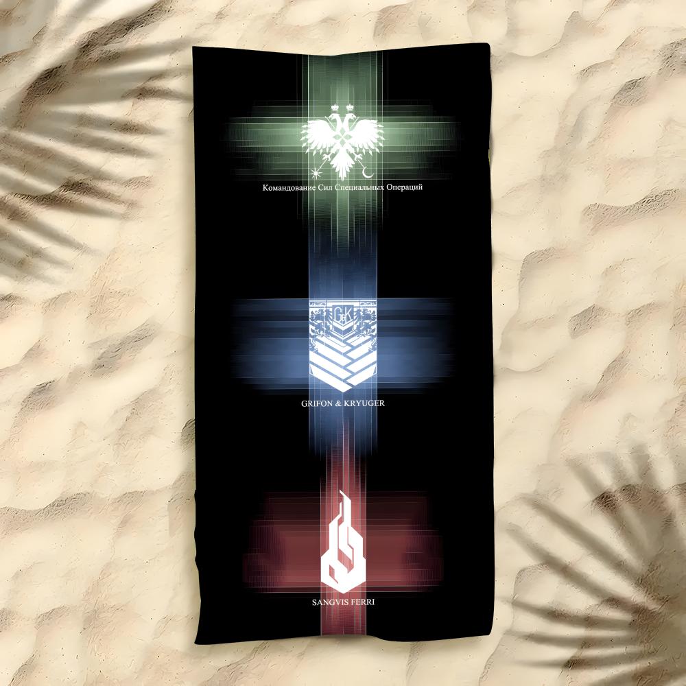 Game Girls' Frontline Towel Polyester Beach Towel Quick Dry Sand Free Bath Towel for Summer Pool Travel Vacation