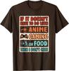Anime Gaming Food Then I Don't Care Graphic Tee Casual Short Sleeve Crew Neck T-Shirt Men