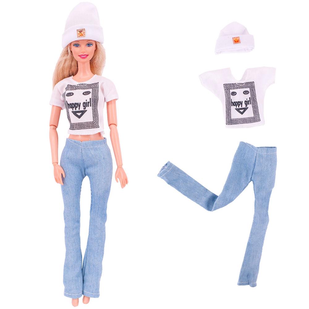 Puppenkleidung Sportbekleidung Outfit Kleid Mode Mantel Kapuzenpullover Oberteil Hose Hüte Kleidung für 30 cm Puppe & 1/6 BJD Puppenzubehör Spielzeug