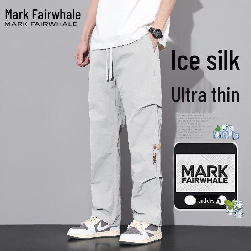 Mark Fairwhale Men s Ice Silk Straight Casual Pants XL