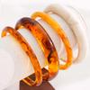 DIEZI Ein Set Vintage Bernstein Harz Acryl Armreifen Mode Ethnisch Trendig Geometrisch Breite Armreifen Für Frauen Männer Armband Schmuck