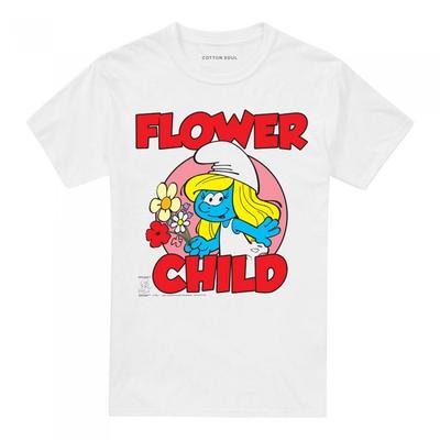 Die Schlümpfe Unisex Erwachsener Kind Blumen T-Shirt