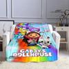 Gabby'S Dollhouse Cute Cartoon Printing Blanket Children'S Warm And Comfortable Blanket Blankets For Beds Birthday Gift