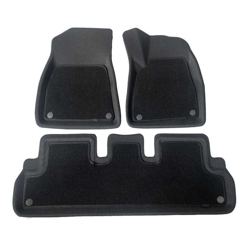 Non-Slip XPE TPE Floor Mats & Trunk Mat for Tesla Model 3/Y, Left & Right-Hand Drive, with Backrest & Foot Pads