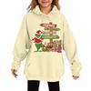 Children's Fashionable Casual Long-sleeved Loose Christmas Print Pullover Hooded Sweatshirt