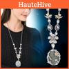 Stunning Luxurious Alloy Crystal Necklace With Exquisite Flower Shape For Winter Chic