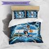 Set Biancheria da Letto Stampata Calcio Argentina 3 Pezzi Copriletto Traspirante Accogliente come Regalo per Inaugurazione Casa o Festa