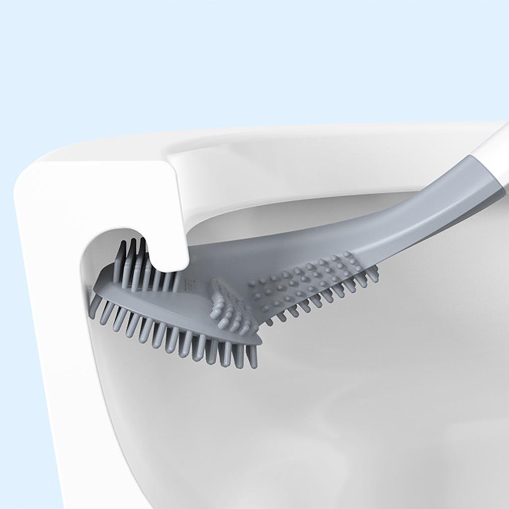 Home Golf Toilet Brush and Holder Wall Mounted Cleaning Brush Bendable Brush for Head for Cleaning Bathroom Floor Tub Ti