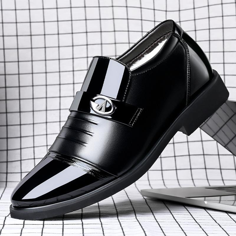 

Winter velvet glossy men s shoes warm cotton shoes men s leather shoes 2025 38