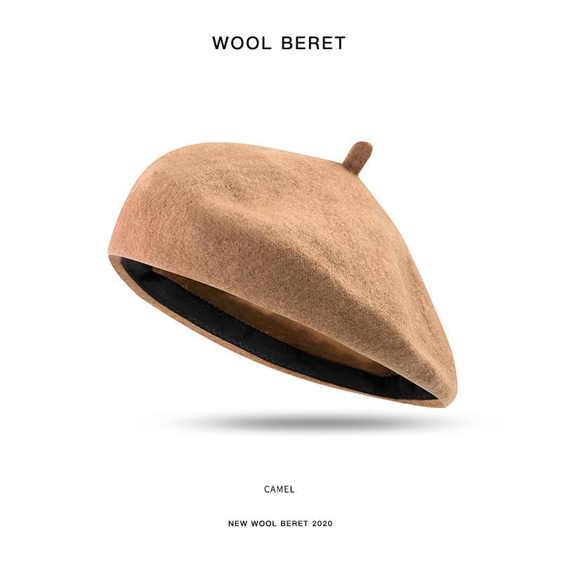 Female Handmade Diy Beret Female Hat Autumn Woolen Painter Hat Warm And Thick Newsboy Hat Outdoor Hiking Hat