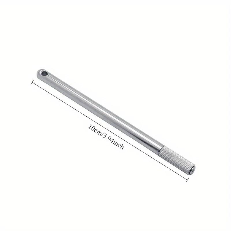 1pc Hand Leather Edge Oil Pen Stainless Steel DIY Leathercraft Side Oil Paint Roller Applicator Leather Dye Painting Tool