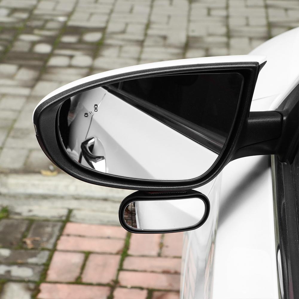 Car Blind Spot Mirror 360-degree Wide Angle HD Glass Stick On Parking Aid Mirror Adjustable Rotation Rear View Mirror Accessory