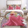3pcs Disney Sleeping Beauty Bedding Set 1 Soft Quilt Cover + 2 Pillowcases, Machine Washable Suitable for All Seasons B040