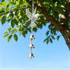 Boho Hummingbird Bell Wind Chime, Hollow Metal Bird Hanging Charm for Yard Decor & Housewarming Gift
