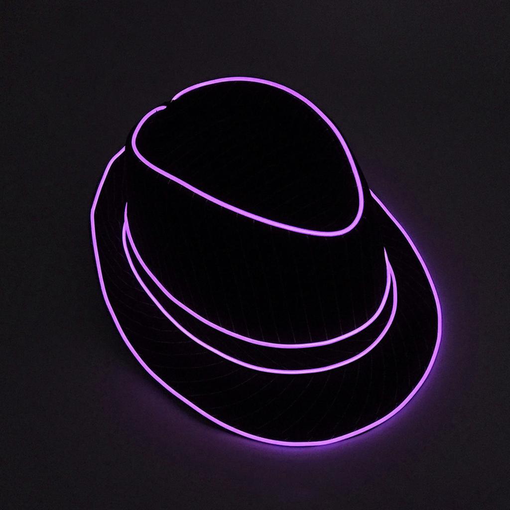LED Top Hat for Women Men Flashing Nightclub Hat Light Up Blues Hat Adult Unisex Costume Hat Halloween Party Props Hat
