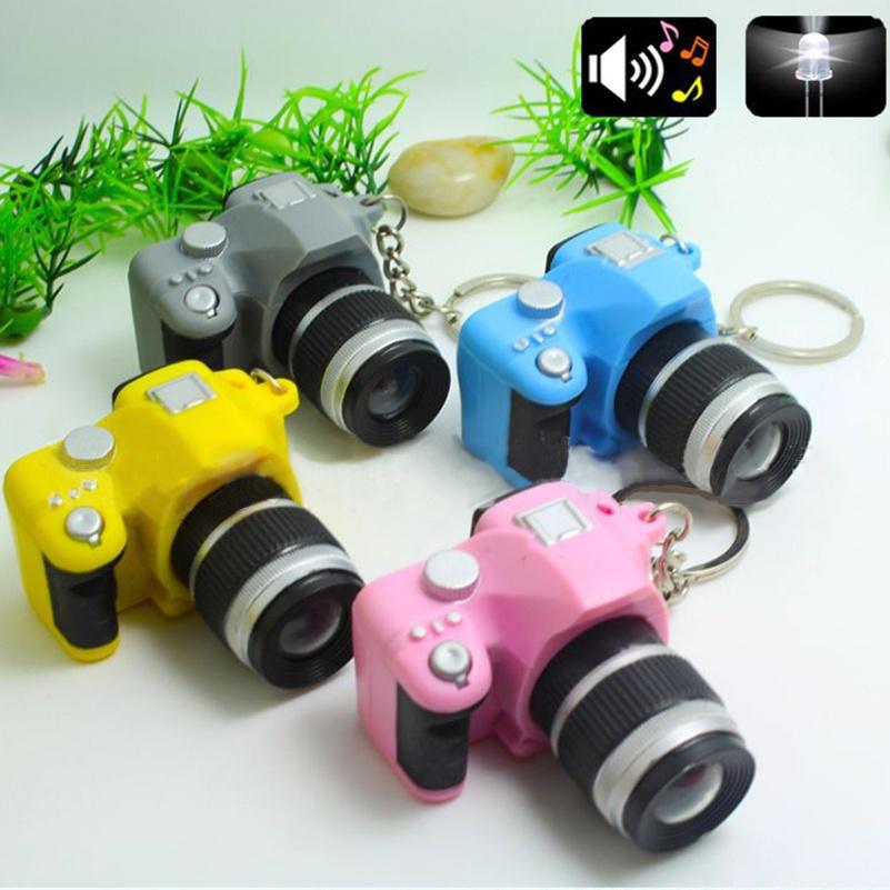 Mini Digital Reflex DSLR Camera LED Flash Light Torch Shutter Sound Keychain
