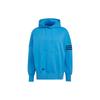 adidas Originals Men's Blue Solid Logo Drawstring Hooded Pullover Sweatshirt HM1872