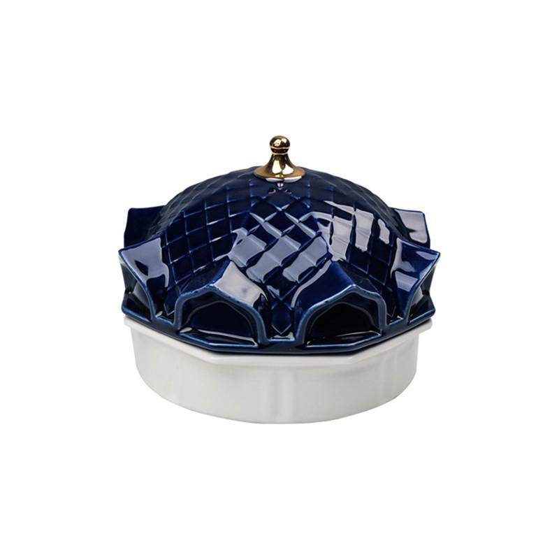 Spain Lladr Design Candelabra Ceramic Candle Holder Storage Tank Home Decorative Cup Jewerlly Box Roof Pagoda Cafts
