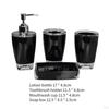 4 Piece Soap Dispenser, Toothbrush Holder, Apartment Essentials, Premium Modern Bathroom Accessory