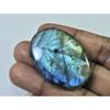 100Cts.Natural Labradorite Multi Fire Oval Cabochon Loose Gemstone 31X45X7MM D-228