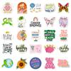 50 Mental Health Stickers Small Fresh Cartoon English Short Skateboard Water Cup Waterproof Decoration Stickers