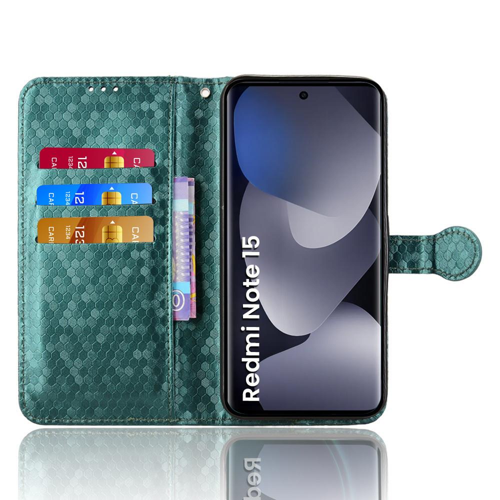 Flip Case for Xiaomi Redmi Note 15 5G / Poco M8 5G, Wallet Rhombus, Green