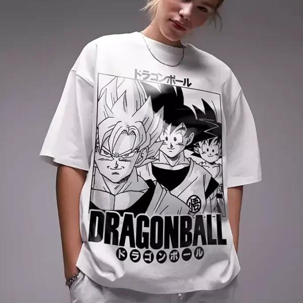 

Summer 2026 Dragon Ball Sun Wukong Growth Three Generations in One Frame Theme 100 Cotton Printed Tshirt MaleFemale Top S