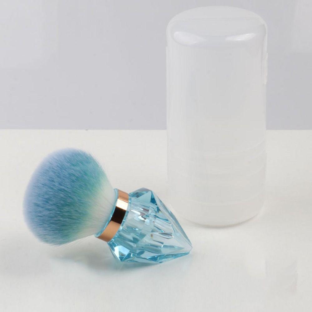 with Box Nail Cleaning Brush Rhinestone Shape Makeup Brush Portable Powder Blusher Brush  Gifts