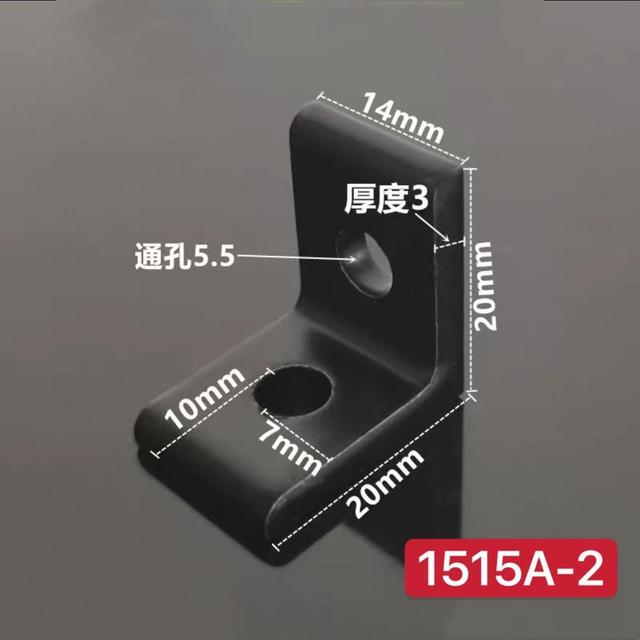 2 Holes Vertical Corner Brackets 1515 2020 3030 4040 4545 Aluminum Alloy 2 Hole 90 degreee Inside Corner Bracket