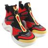 Great LOUIS VUITTON Sneakers Arclight Line Socks Red Black Yellow Nylon Mens 42 Used