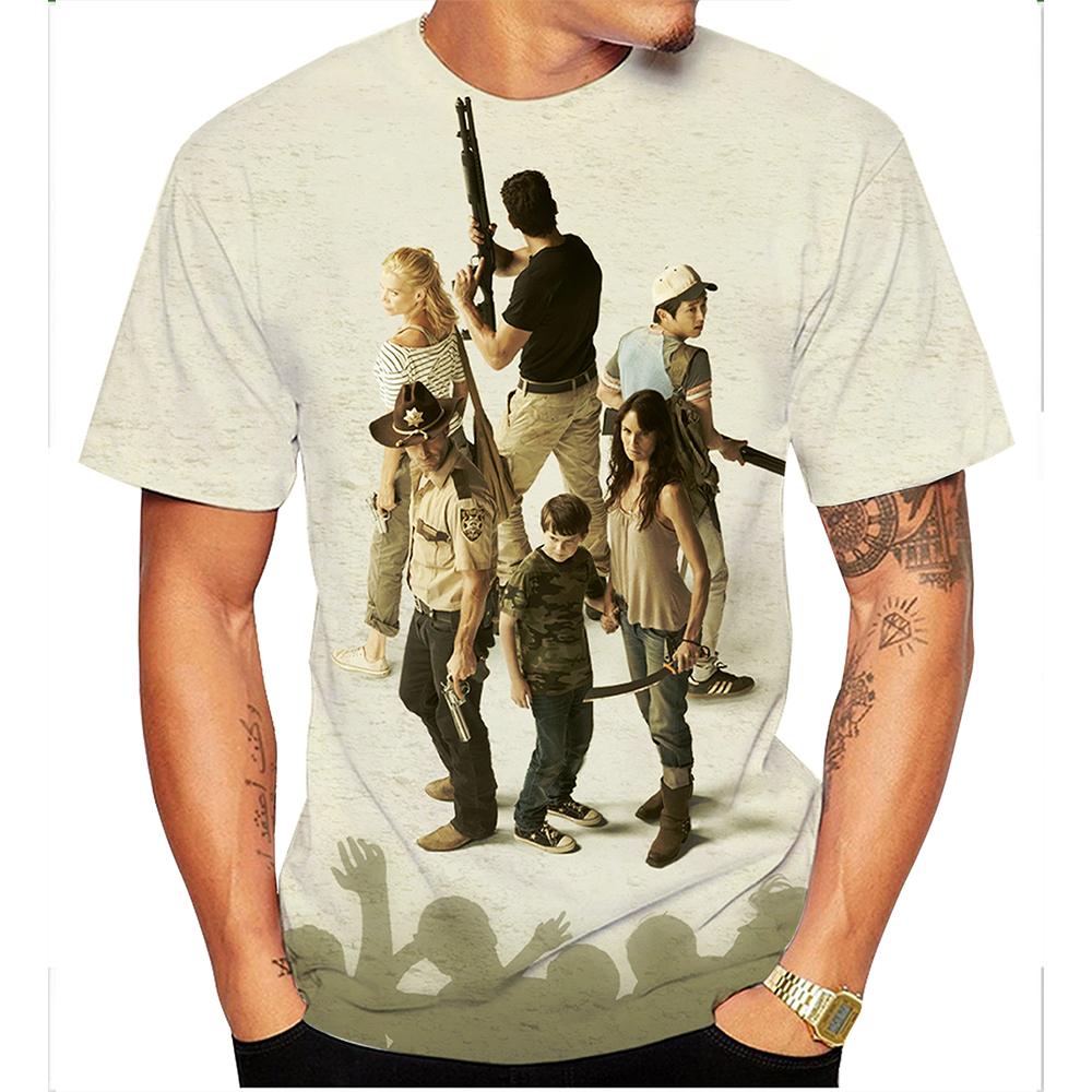 Summer Men's Printed Fashion Horror Cool Personalized Street T-shirt